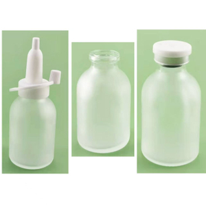 30 30ml Serum-Type Glass Vials - Transparent Snap-Cap, Frosted Molded Body