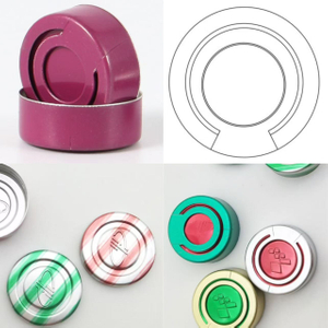 40 Colored Striped 20mm Tear Off Aluminum Crimp Cap