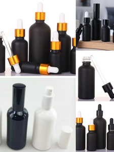 34 YB Pharma Glass Black Dropper & Spray Bottles